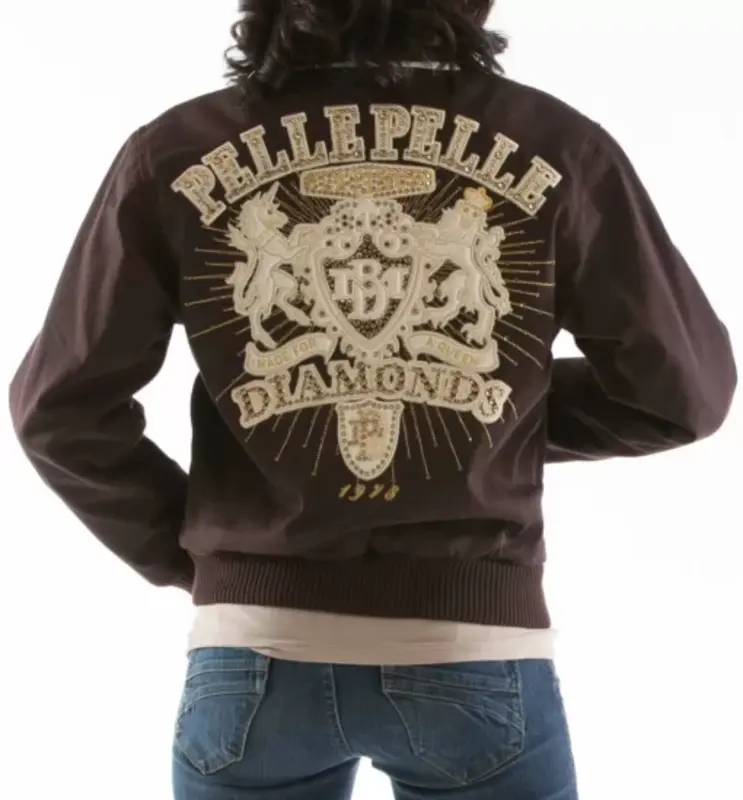 pelle-pelle-made-for-queen-diamonds-brown-jacket.webp Made for Queen Diamonds Brown Jacket - Image 1