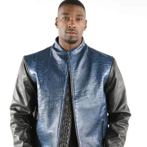 s.webp Snake Skin Pattern Pelle Pelle Jacket